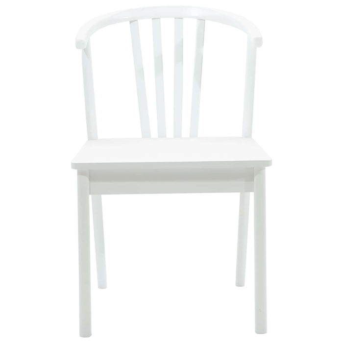 Scaun de sufragerie 2 pcs Alb Lemn de cauciuc solid - WALTI WALTI