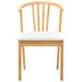 Scaun de sufragerie 2 pcs Natural și Alb Lemn de cauciuc solid - WALTI WALTI