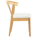 Scaun de sufragerie 2 pcs Natural și Alb Lemn de cauciuc solid - WALTI WALTI
