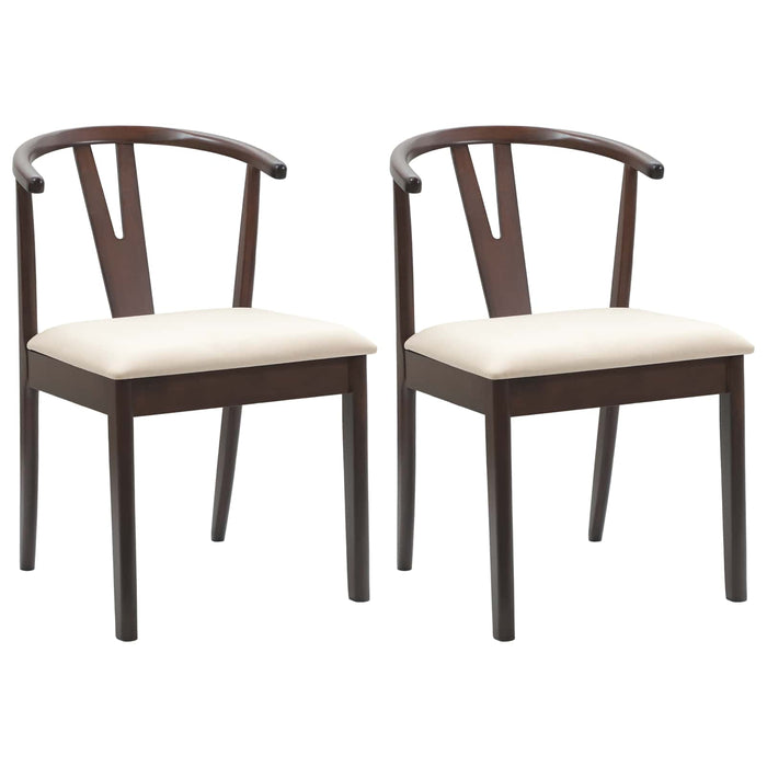 Scaun de sufragerie 2 pcs Maro deschis și deschis - WALTI WALTI