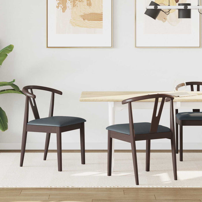 Scaun de sufragerie 2 pcs Maro deschis și negru - WALTI WALTI