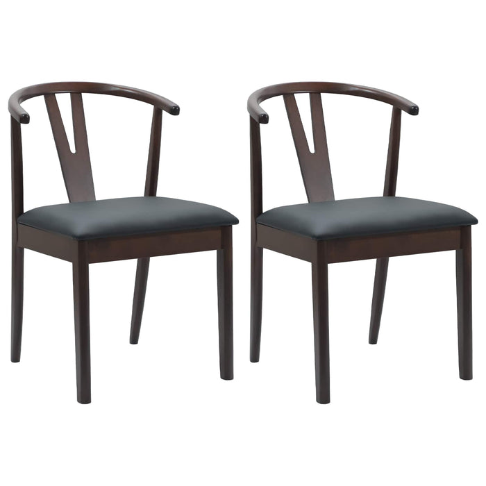 Scaun de sufragerie 2 pcs Maro deschis și negru - WALTI WALTI