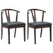 Scaun de sufragerie 2 pcs Maro deschis și negru - WALTI WALTI