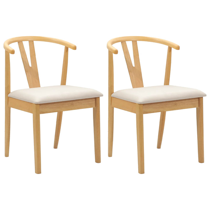 Scaun de sufragerie 2 pcs Natural și deschis - WALTI WALTI