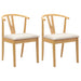 Scaun de sufragerie 2 pcs Natural și deschis - WALTI WALTI
