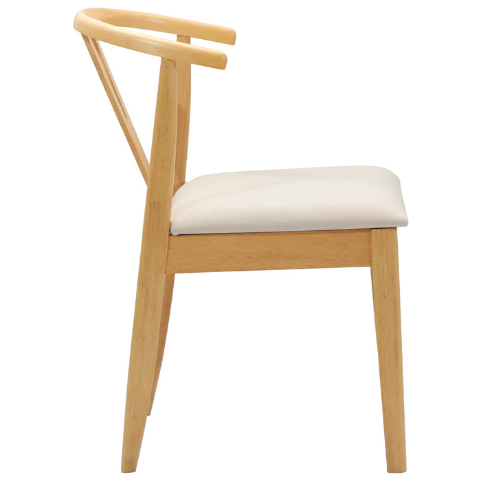 Scaun de sufragerie 2 pcs Natural și deschis - WALTI WALTI