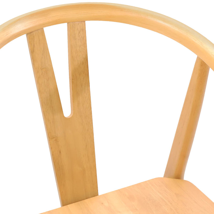 Scaun de sufragerie 2 pcs natural Lemn Solid de Cauciuc - WALTI WALTI