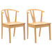 Scaun de sufragerie 2 pcs natural Lemn Solid de Cauciuc - WALTI WALTI