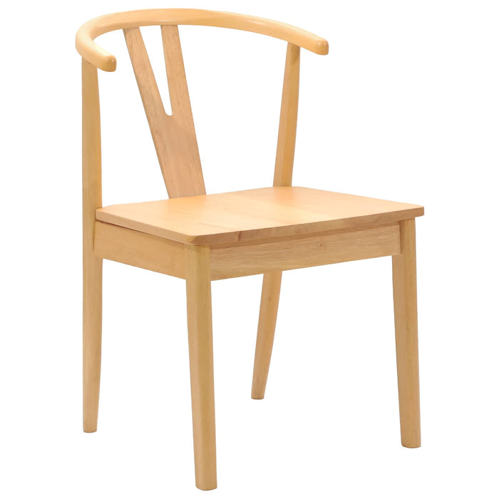 Scaun de sufragerie 2 pcs natural Lemn Solid de Cauciuc - WALTI WALTI