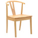 Scaun de sufragerie 2 pcs natural Lemn Solid de Cauciuc - WALTI WALTI
