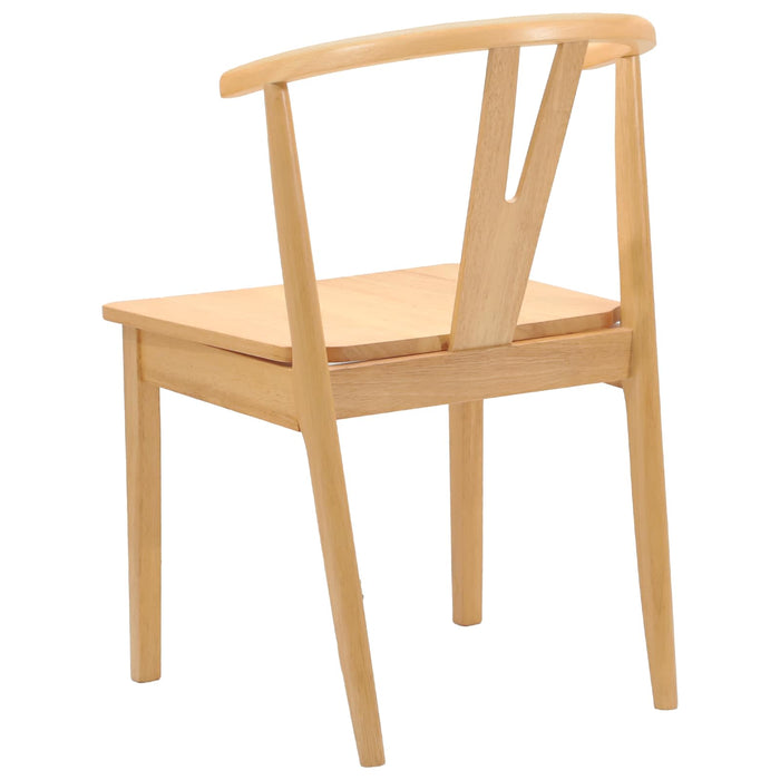 Scaun de sufragerie 2 pcs natural Lemn Solid de Cauciuc - WALTI WALTI