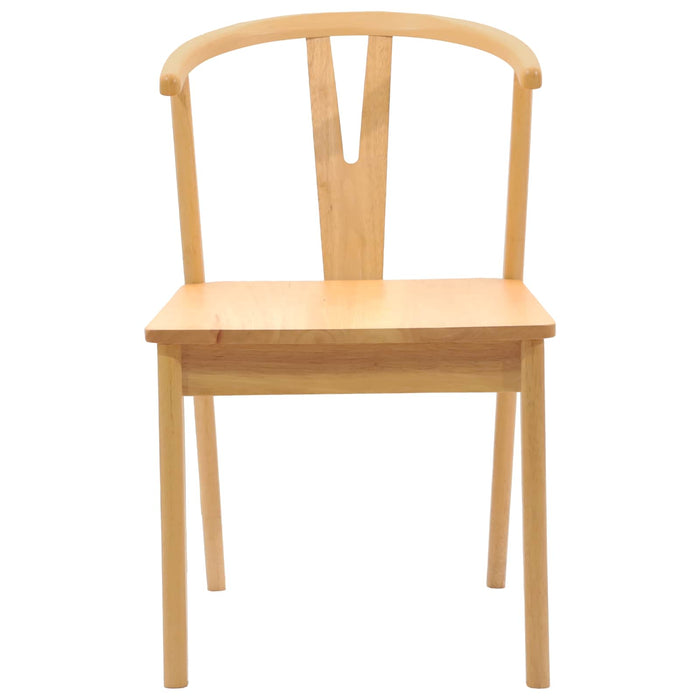 Scaun de sufragerie 2 pcs natural Lemn Solid de Cauciuc - WALTI WALTI