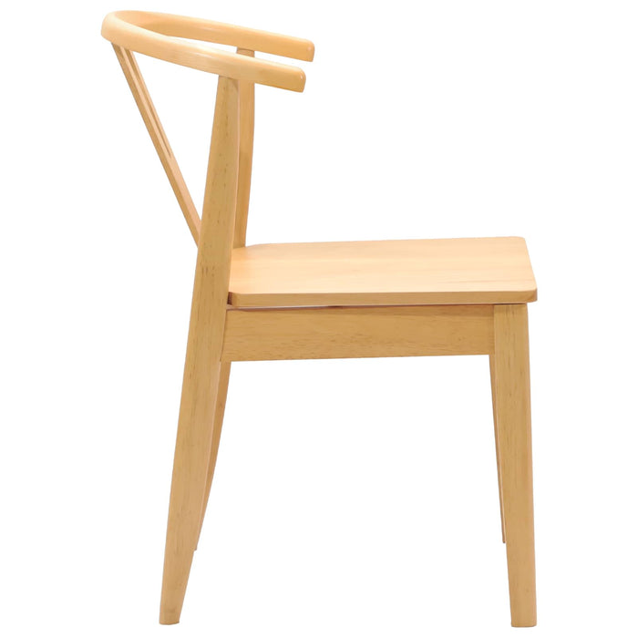 Scaun de sufragerie 2 pcs natural Lemn Solid de Cauciuc - WALTI WALTI