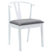 Scaun de sufragerie 2 pcs Alb și gri Lemn Solid de Cauciuc - WALTI WALTI