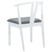 Scaun de sufragerie 2 pcs Alb și gri Lemn Solid de Cauciuc - WALTI WALTI