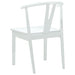 Scaun de sufragerie 2 pcs Alb și Alb Lemn Solid de Cauciuc - WALTI WALTI