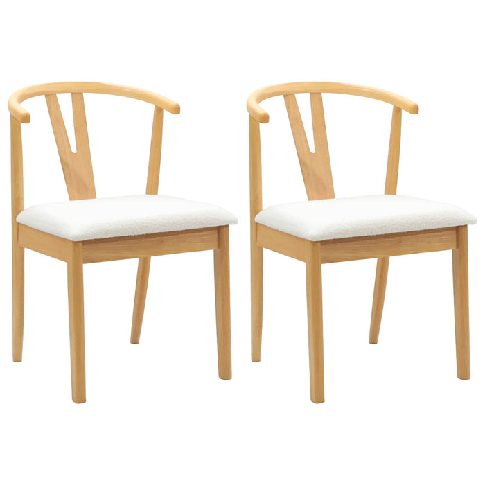 Scaun de sufragerie 2 pcs Natural și deschis - WALTI WALTI