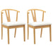 Scaun de sufragerie 2 pcs Natural și deschis - WALTI WALTI