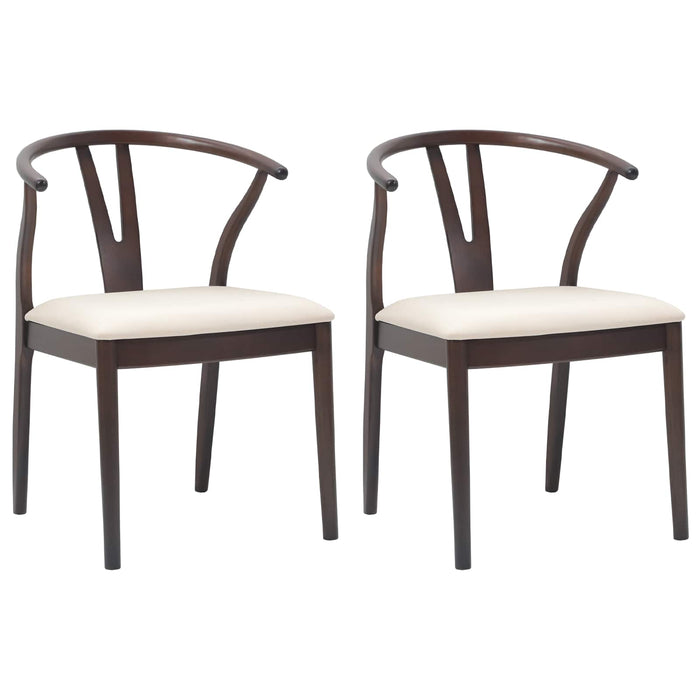 Scaun de sufragerie 2 pcs Maro deschis și deschis - WALTI WALTI