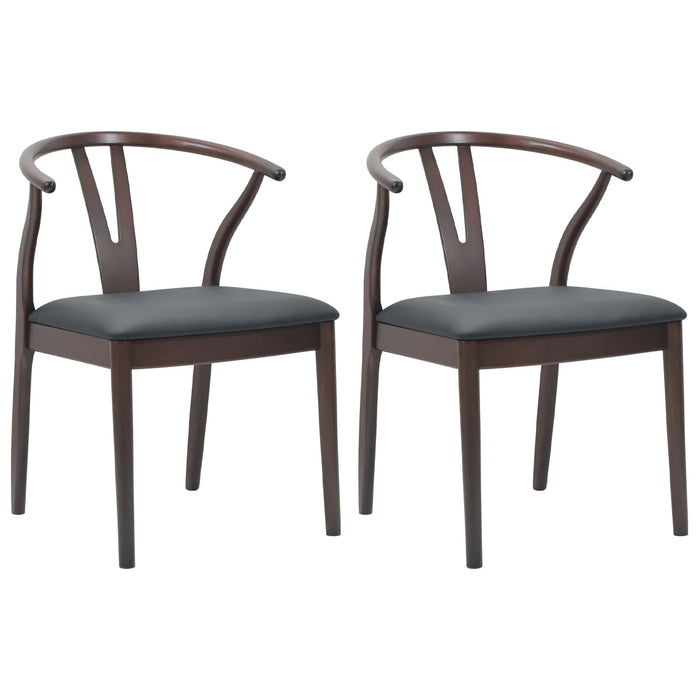 Scaun de sufragerie 2 pcs Maro deschis și negru - WALTI WALTI