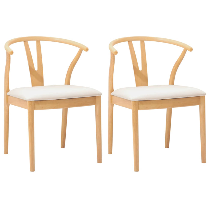 Scaun de sufragerie 2 pcs Natural și deschis - WALTI WALTI
