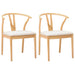 Scaun de sufragerie 2 pcs Natural și deschis - WALTI WALTI