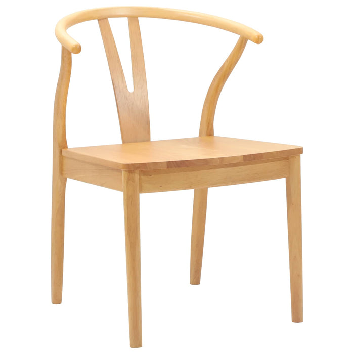 Scaun de sufragerie 2 pcs natural Lemn Solid de Cauciuc - WALTI WALTI