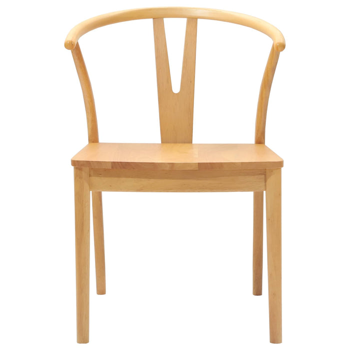 Scaun de sufragerie 2 pcs natural Lemn Solid de Cauciuc - WALTI WALTI