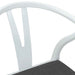 Scaun de sufragerie 2 pcs Alb și gri Lemn Solid de Cauciuc - WALTI WALTI