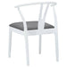 Scaun de sufragerie 2 pcs Alb și gri Lemn Solid de Cauciuc - WALTI WALTI