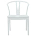 Scaun de sufragerie 2 pcs Alb și Alb Lemn Solid de Cauciuc - WALTI WALTI
