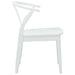 Scaun de sufragerie 2 pcs Alb și Alb Lemn Solid de Cauciuc - WALTI WALTI