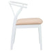 Scaun de sufragerie 2 pcs Alb și maro Lemn Solid de Cauciuc - WALTI WALTI