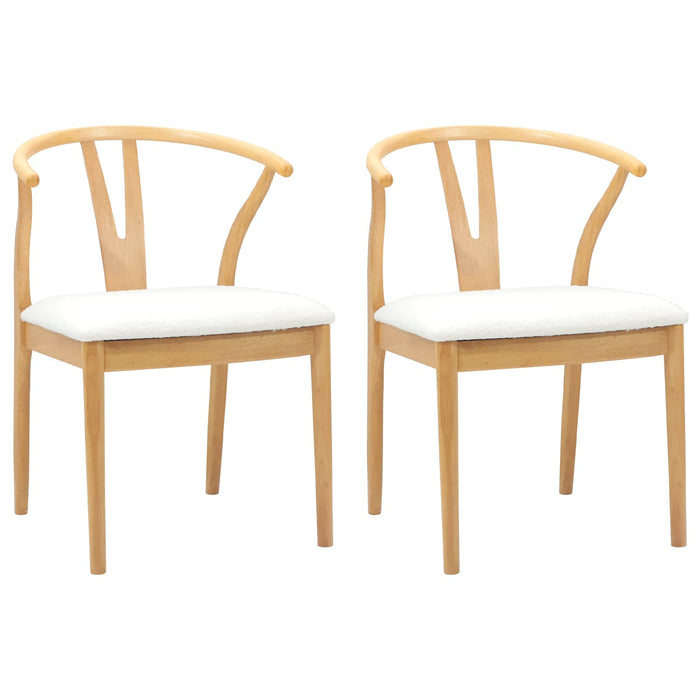 Scaun de sufragerie 2 pcs Natural și deschis - WALTI WALTI