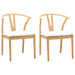 Scaun de sufragerie 2 pcs Natural și deschis - WALTI WALTI