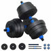 Set de Haltere 2 în 1 Negru și Albastru 121 x 19,5 x 19,5 cm - WALTI WALTI