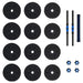 Set de Haltere 2 în 1 Negru și Albastru 121 x 19,5 x 19,5 cm - WALTI WALTI