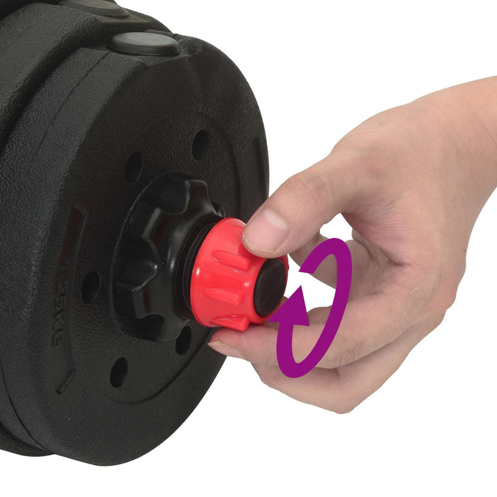 Set de Haltere 2 în 1 Negru și roșu 121 x 19,5 x 19,5 cm WALTI