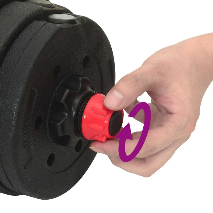 Set de Haltere 4 în 1 Negru și roșu 121 x 19,5 x 19,5 cm WALTI