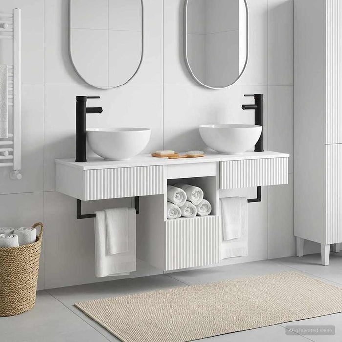 Set de mobilier pentru baie 3 buc. Alb Lemn prelucrat WALTI