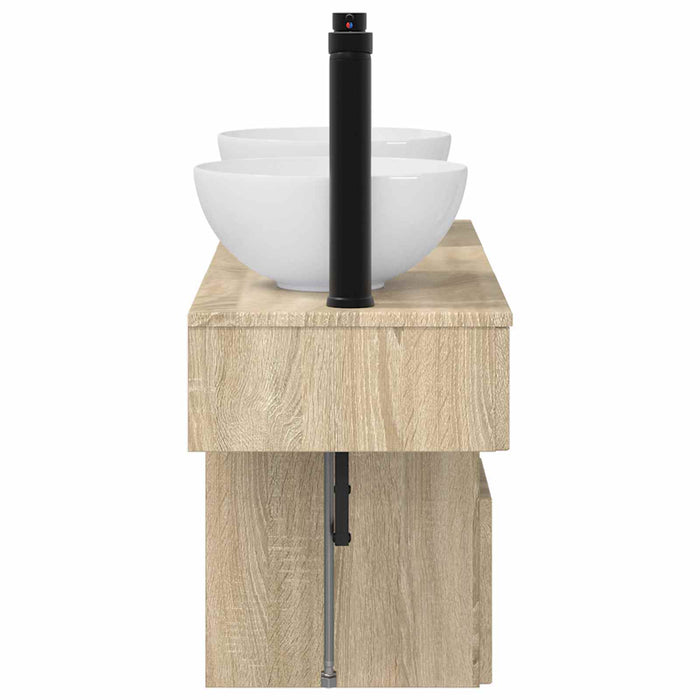 Set de mobilier pentru baie 3 buc. Stejar Sonoma Lemn prelucrat WALTI