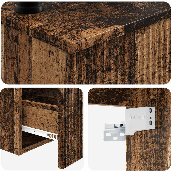 Set de mobilier pentru baie 3 buc. Lemn vechi Lemn prelucrat WALTI