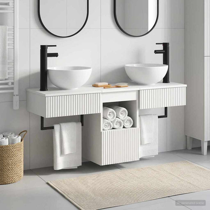 Set de mobilier pentru baie 3 buc. Alb Lemn prelucrat WALTI