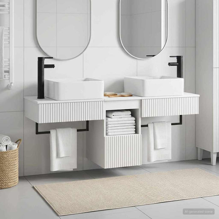 Set de mobilier pentru baie 3 buc. Alb Lemn prelucrat WALTI