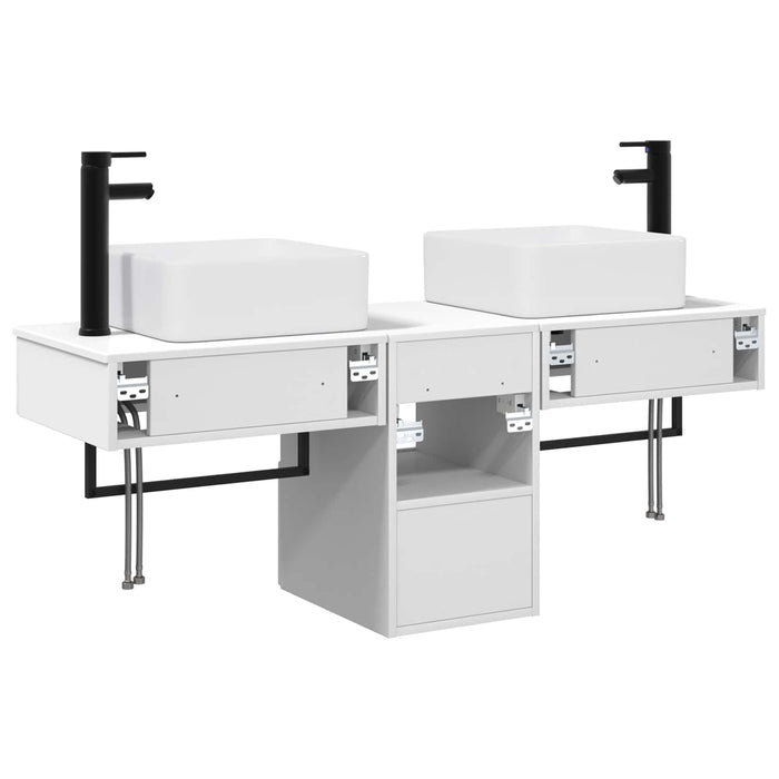 Set de mobilier pentru baie 3 buc. Alb Lemn prelucrat WALTI
