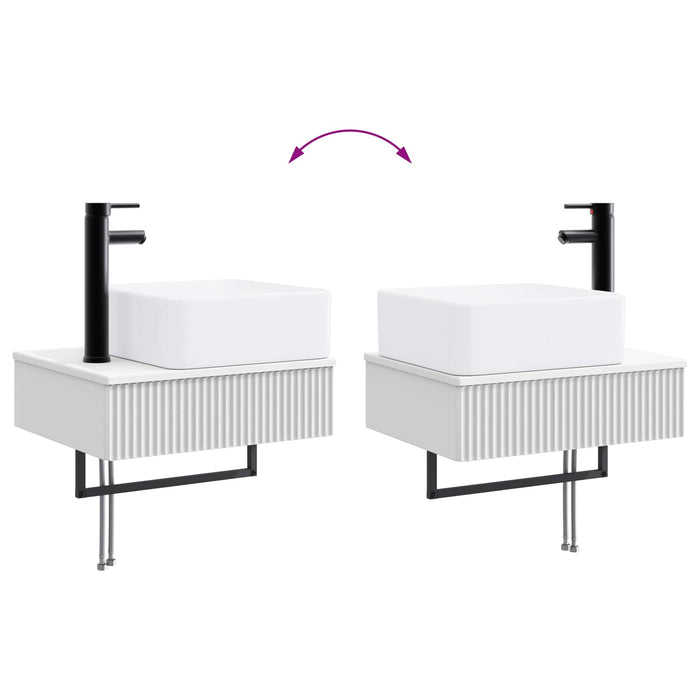 Set de mobilier pentru baie 3 buc. Alb Lemn prelucrat WALTI