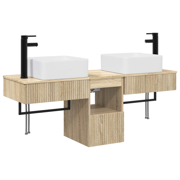 Set de mobilier pentru baie 3 buc. Stejar Sonoma Lemn prelucrat WALTI