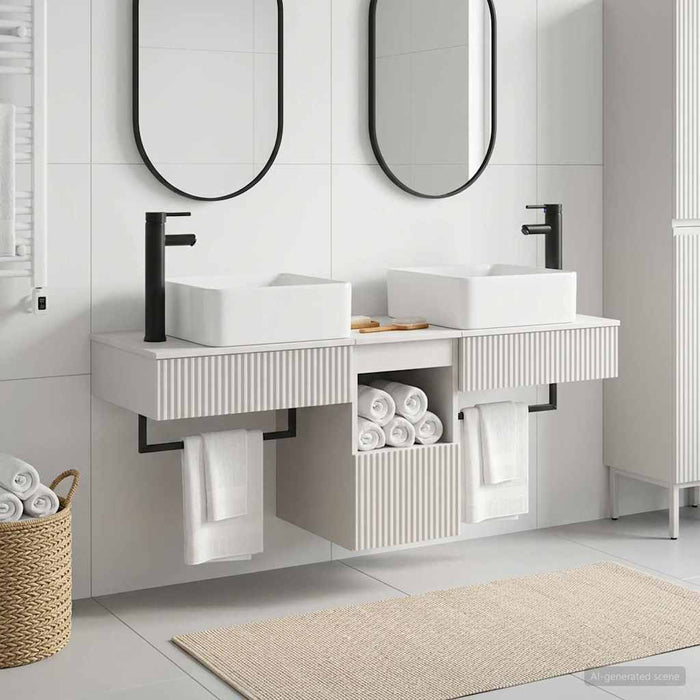 Set dulap baie 3 buc. Alb 53 x 35 x 39 cm Lemn prelucrat WALTI