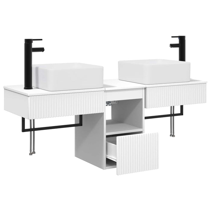 Set dulap baie 3 buc. Alb 53 x 35 x 39 cm Lemn prelucrat WALTI