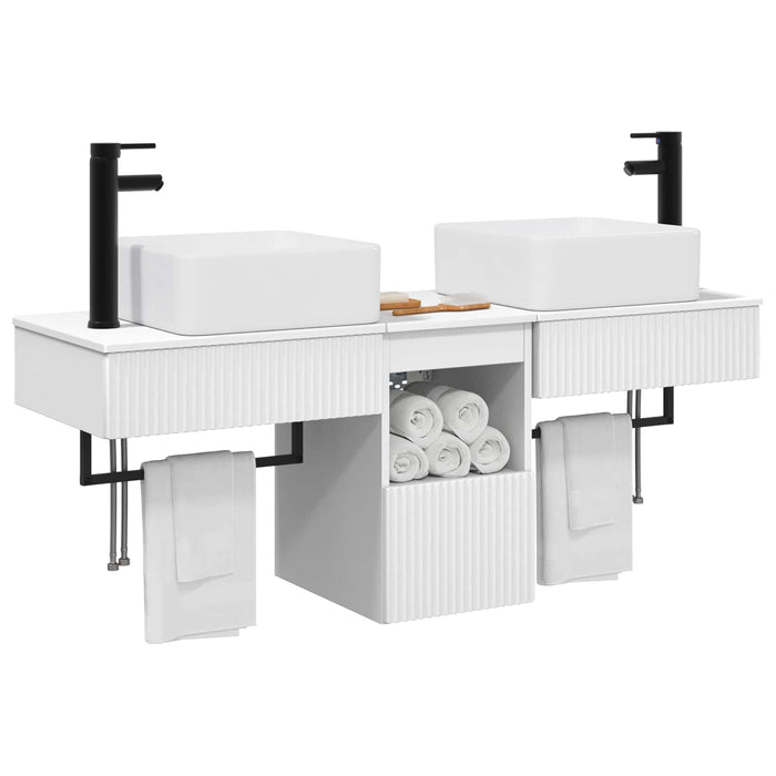 Set dulap baie 3 buc. Alb 53 x 35 x 39 cm Lemn prelucrat WALTI